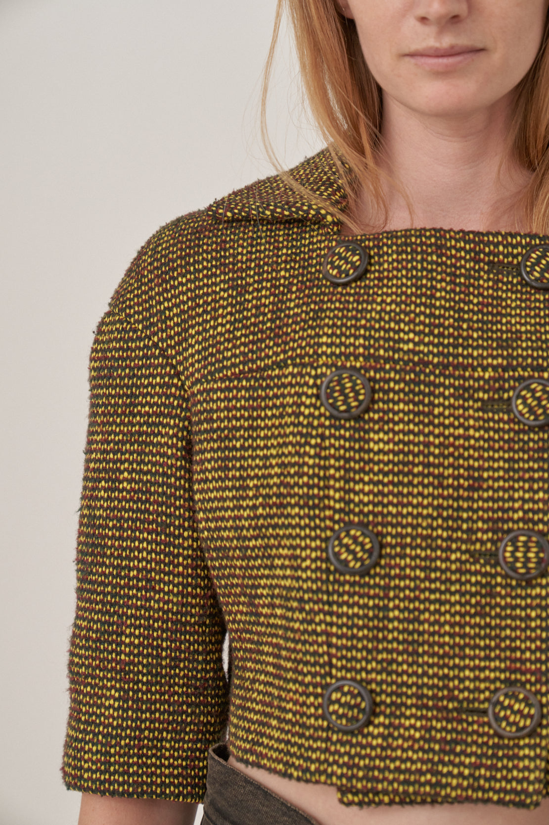 Chanel Tweed Double-Breasted Cropped Coat