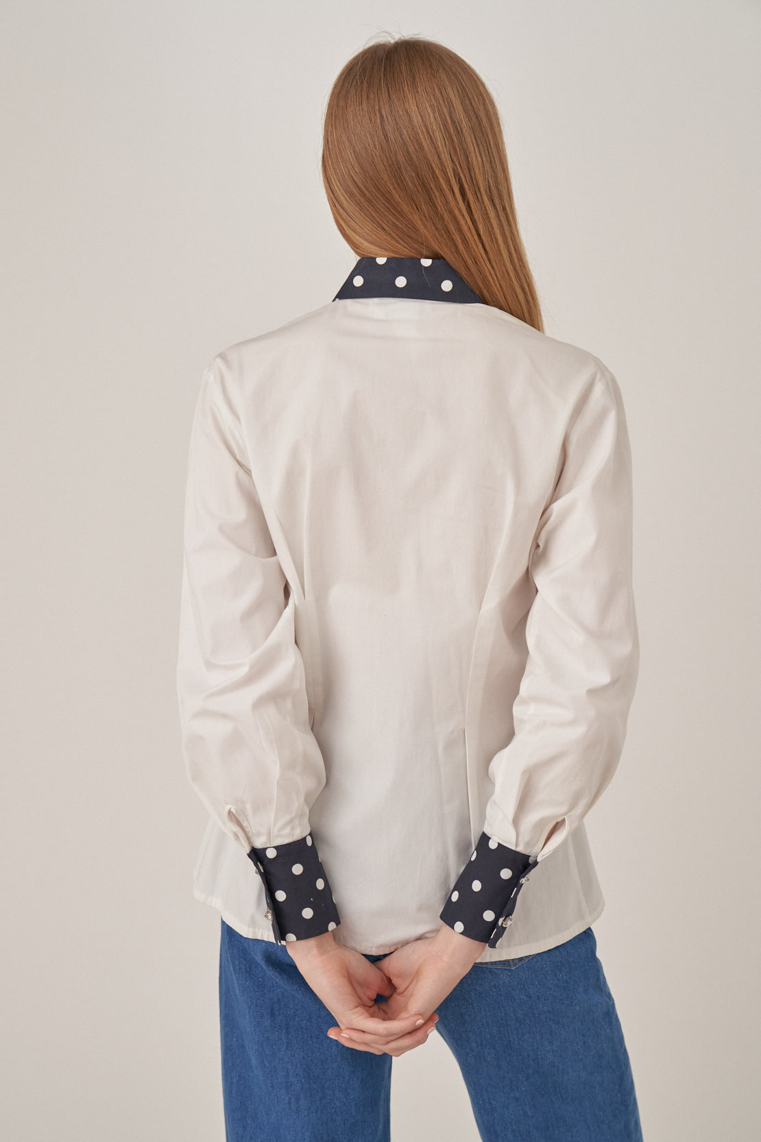 Christian Dior Button-up with Polka Dot Collar