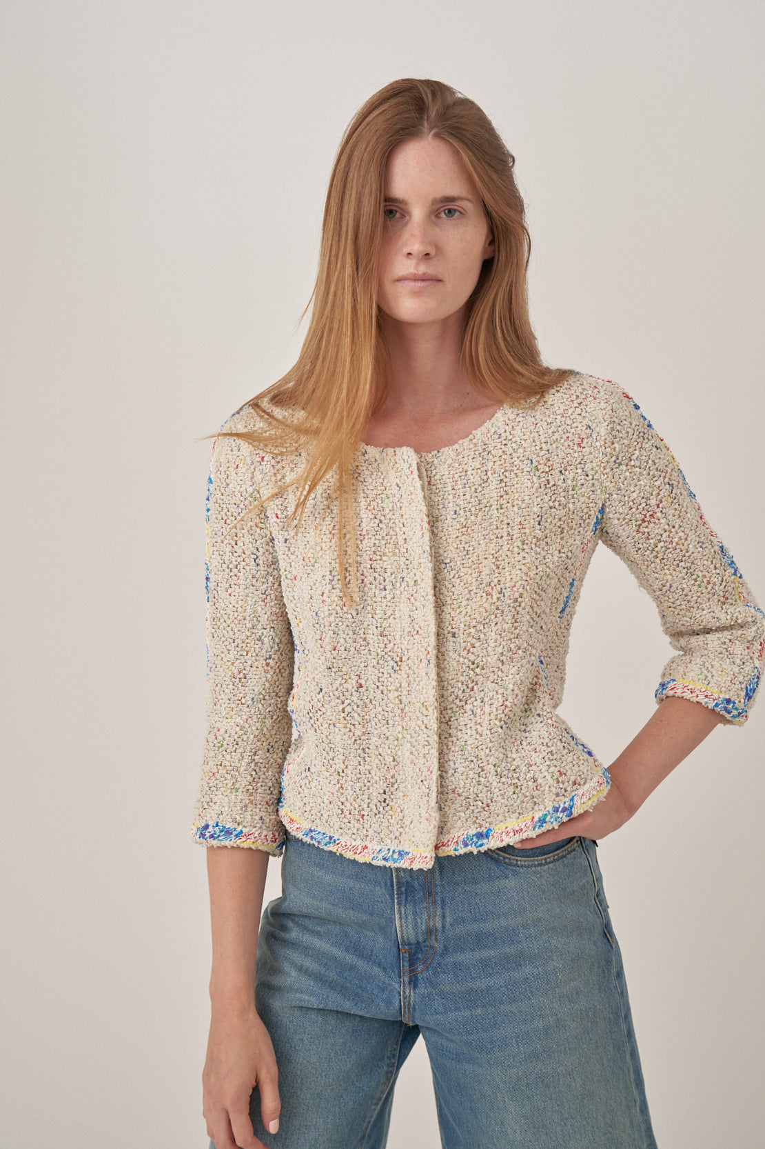 Chanel Tweed Jacket with Painted Details