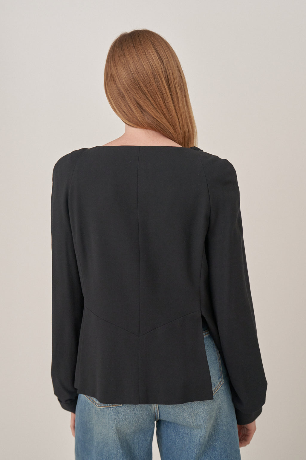 Chanel Draped Blouse with Gem Fastenings