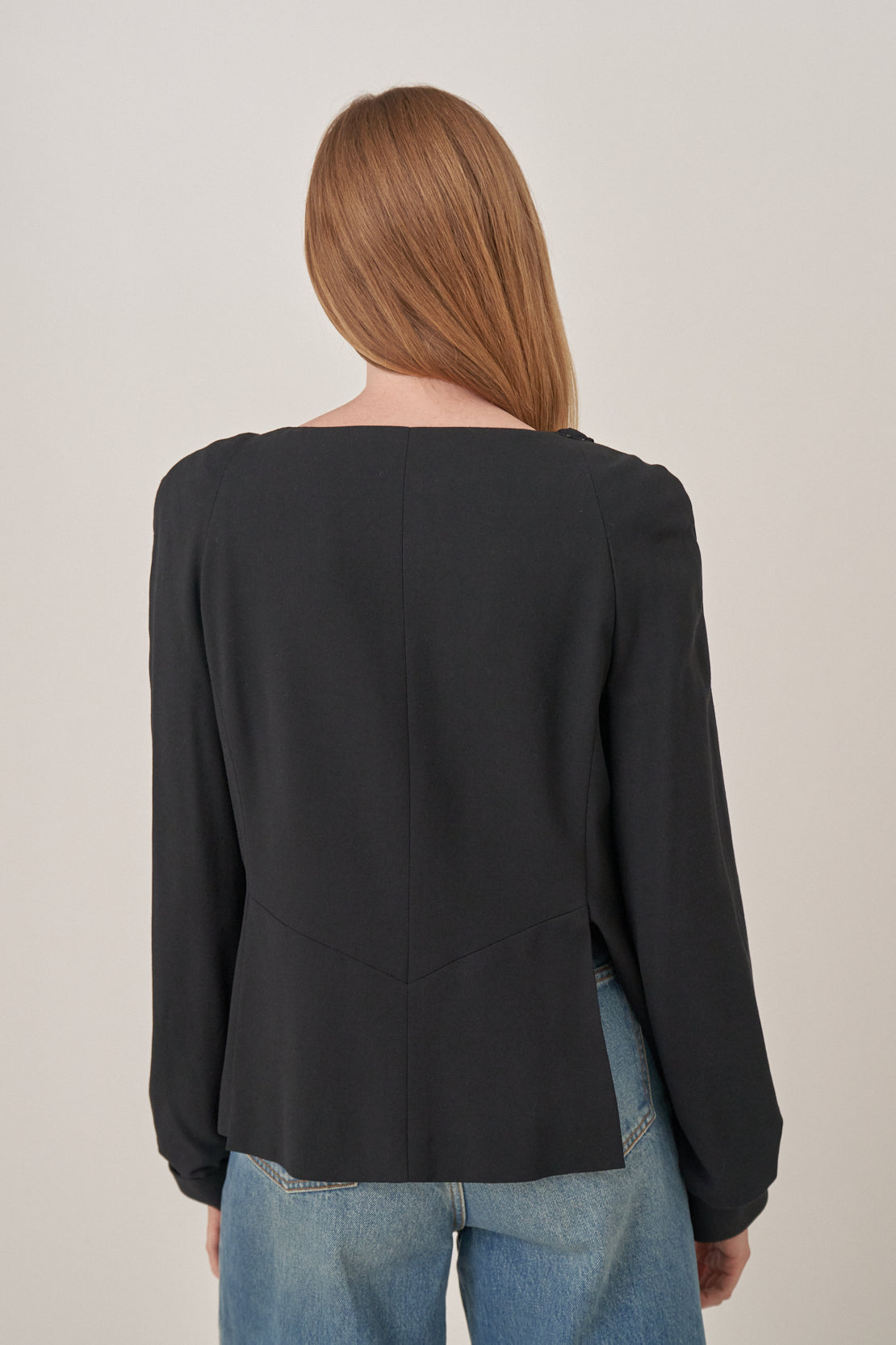 Chanel Draped Blouse with Gem Fastenings