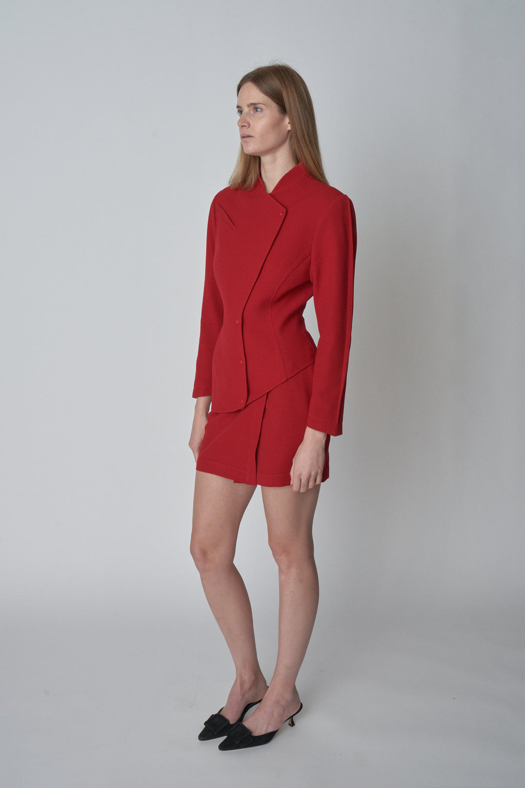 Thierry Mugler Red Wool Suit