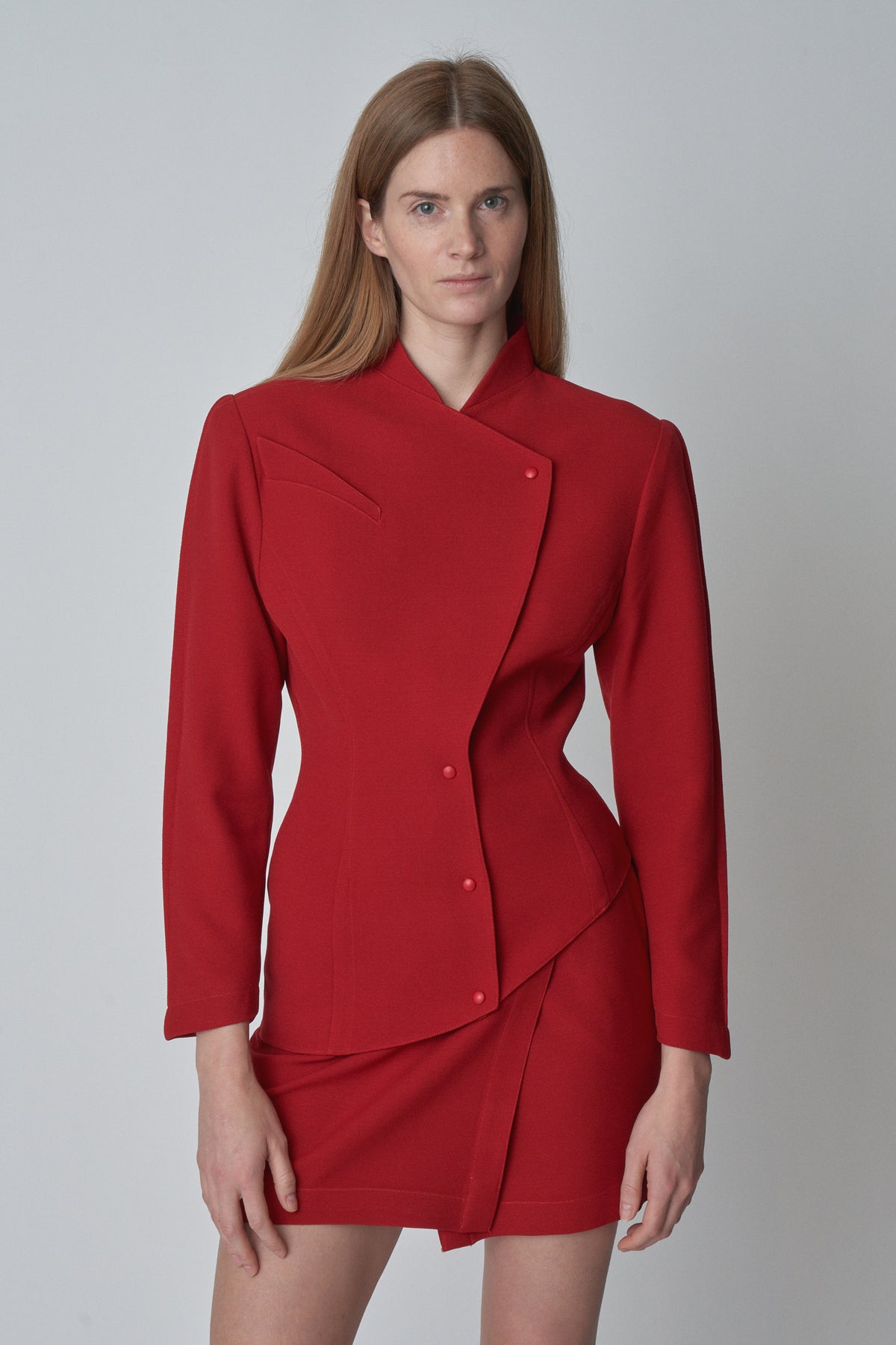 Thierry Mugler Red Wool Suit