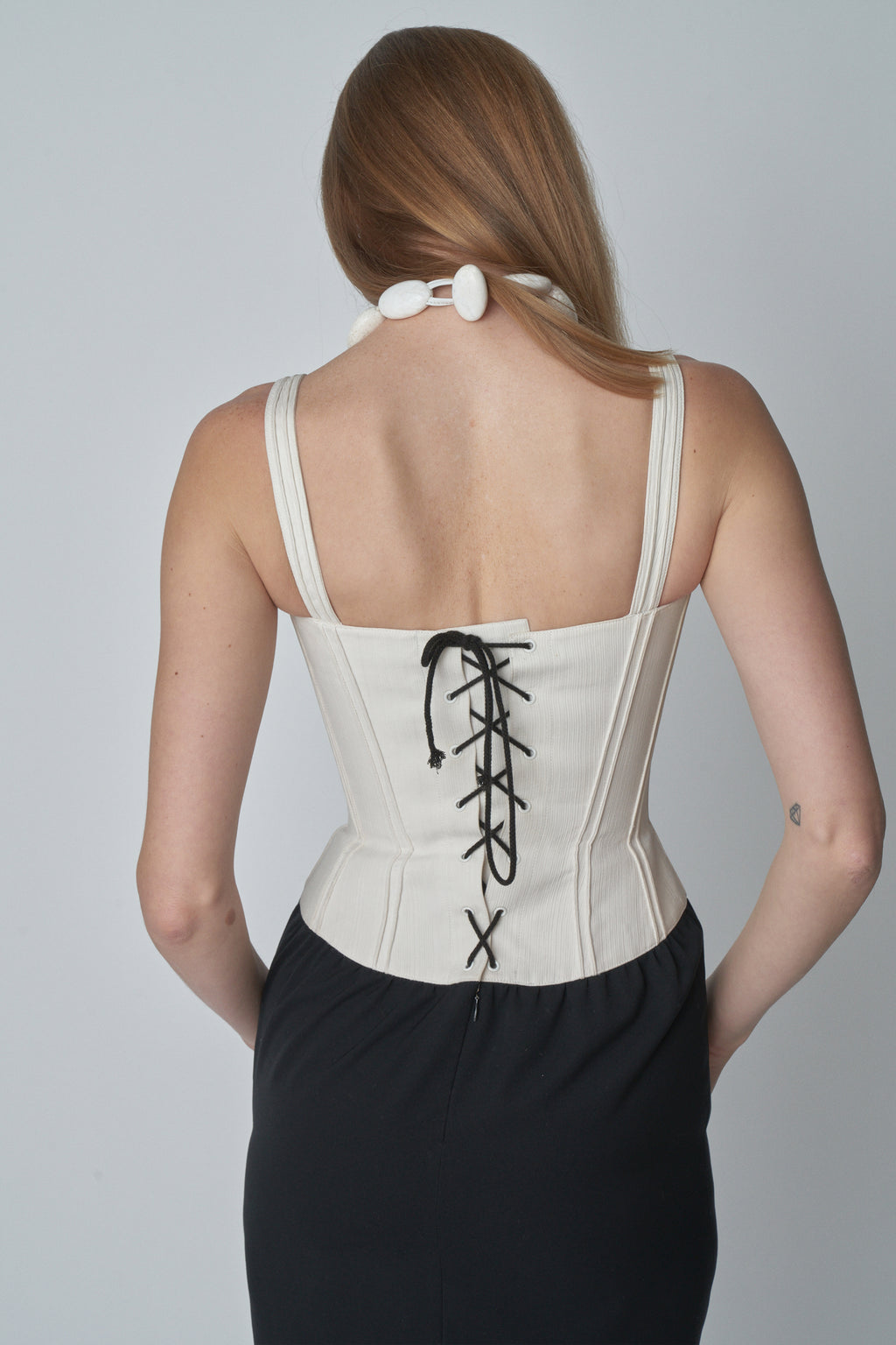 Thierry Mugler Black and White Corset Dress