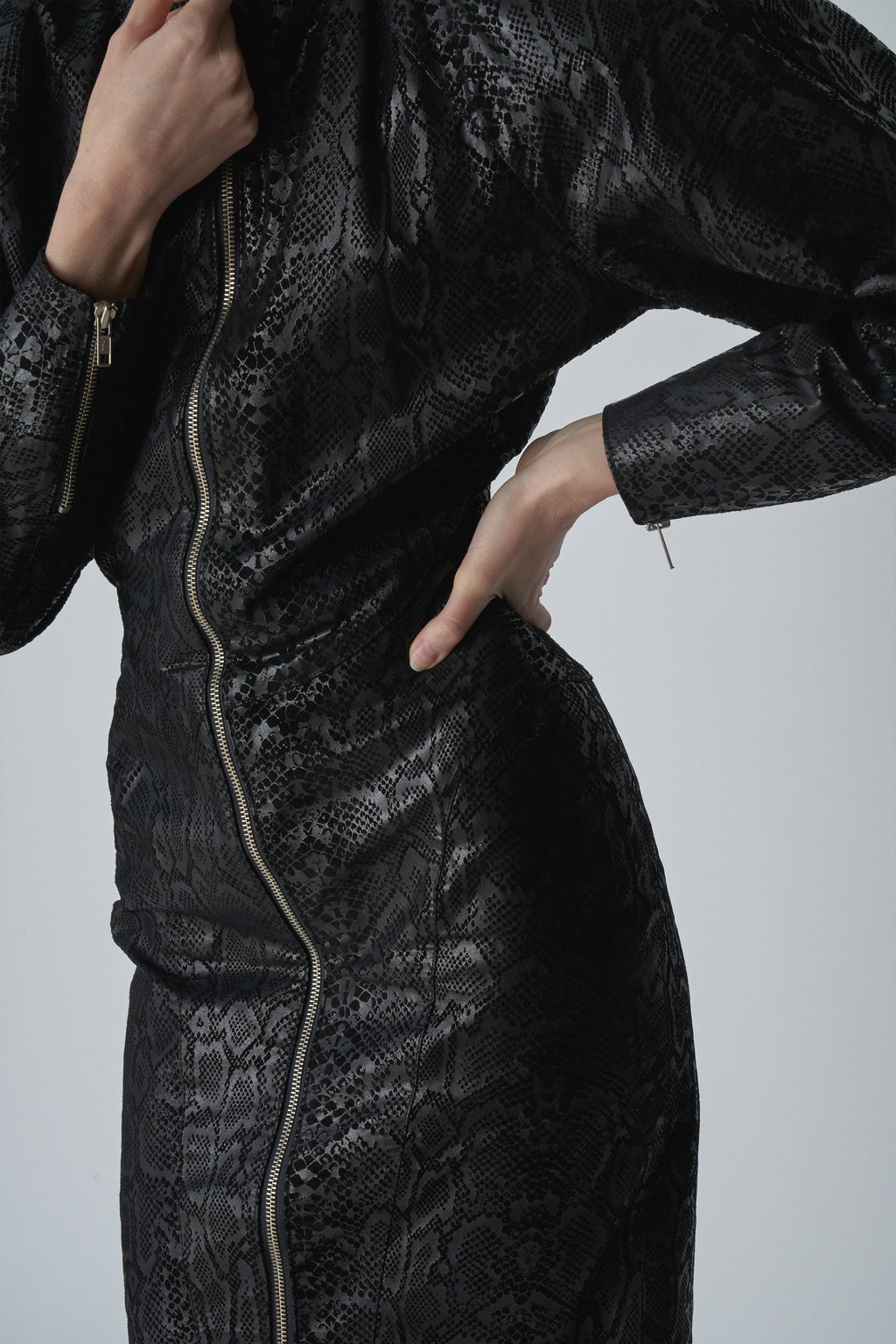 Michael Hoban Black Suede Dress