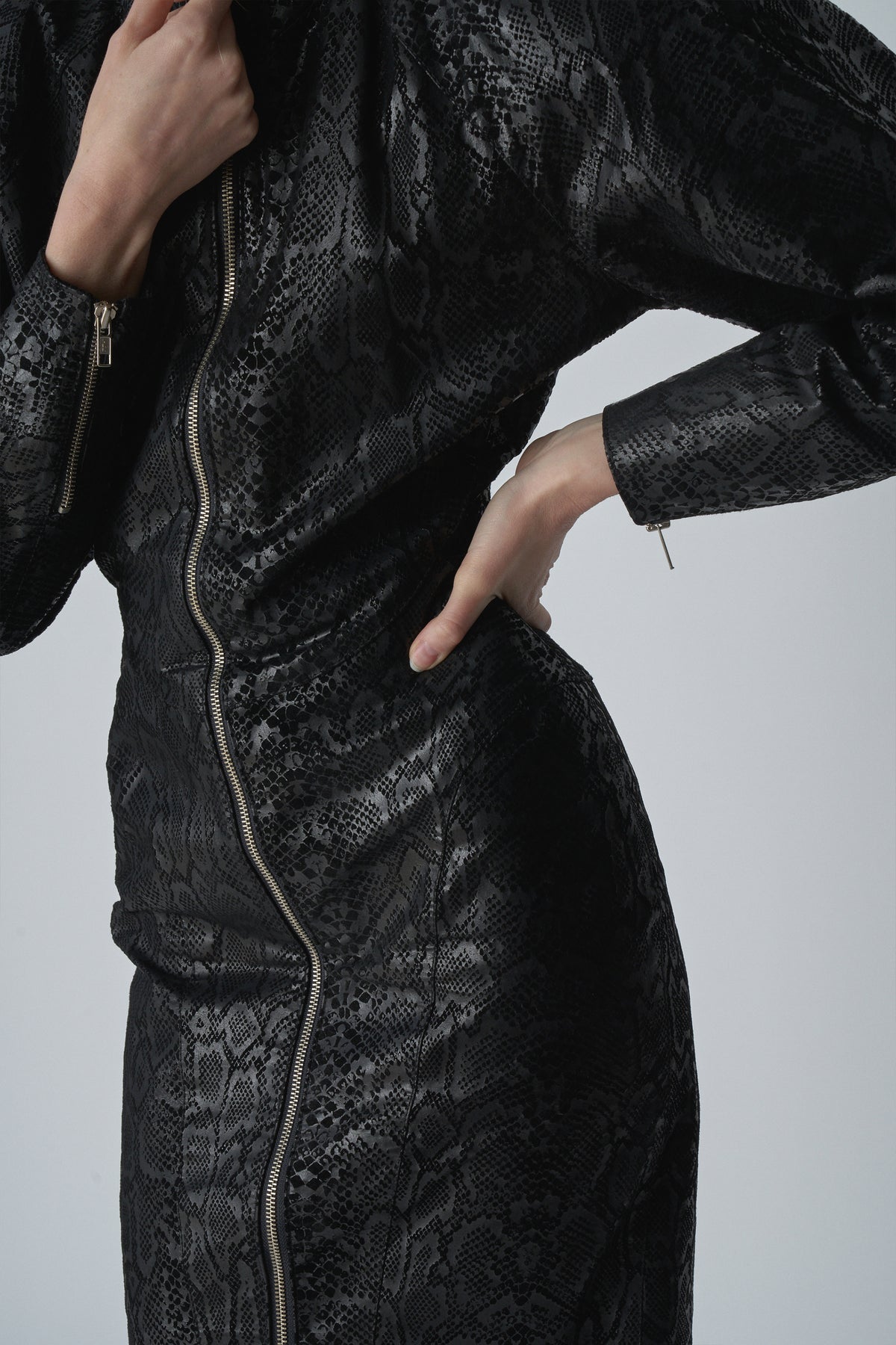 Michael Hoban Black Suede Dress
