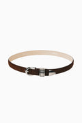 Hollyhock Suede Belt - Chocolate/Silver