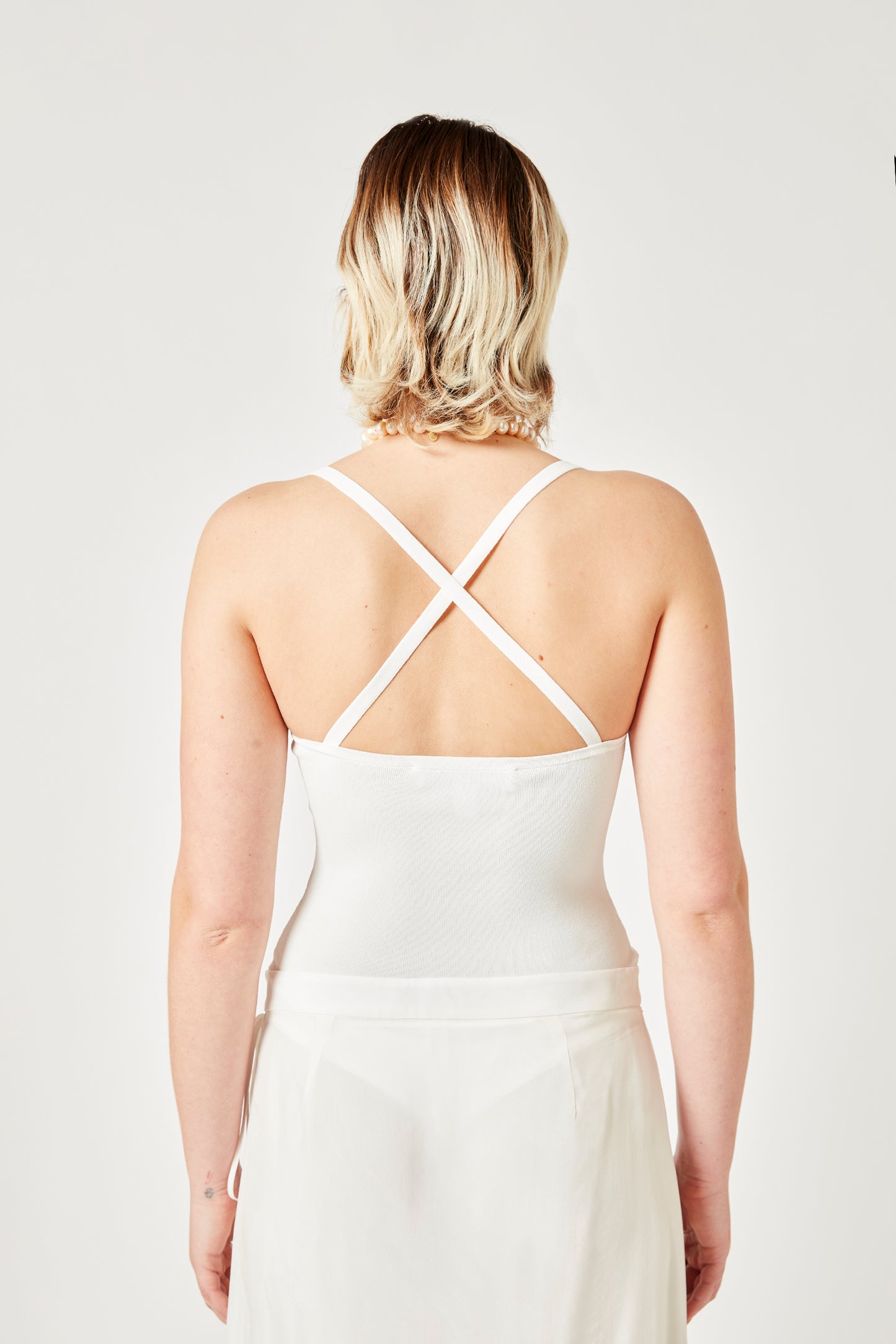 Double Strap Bodysuit - White