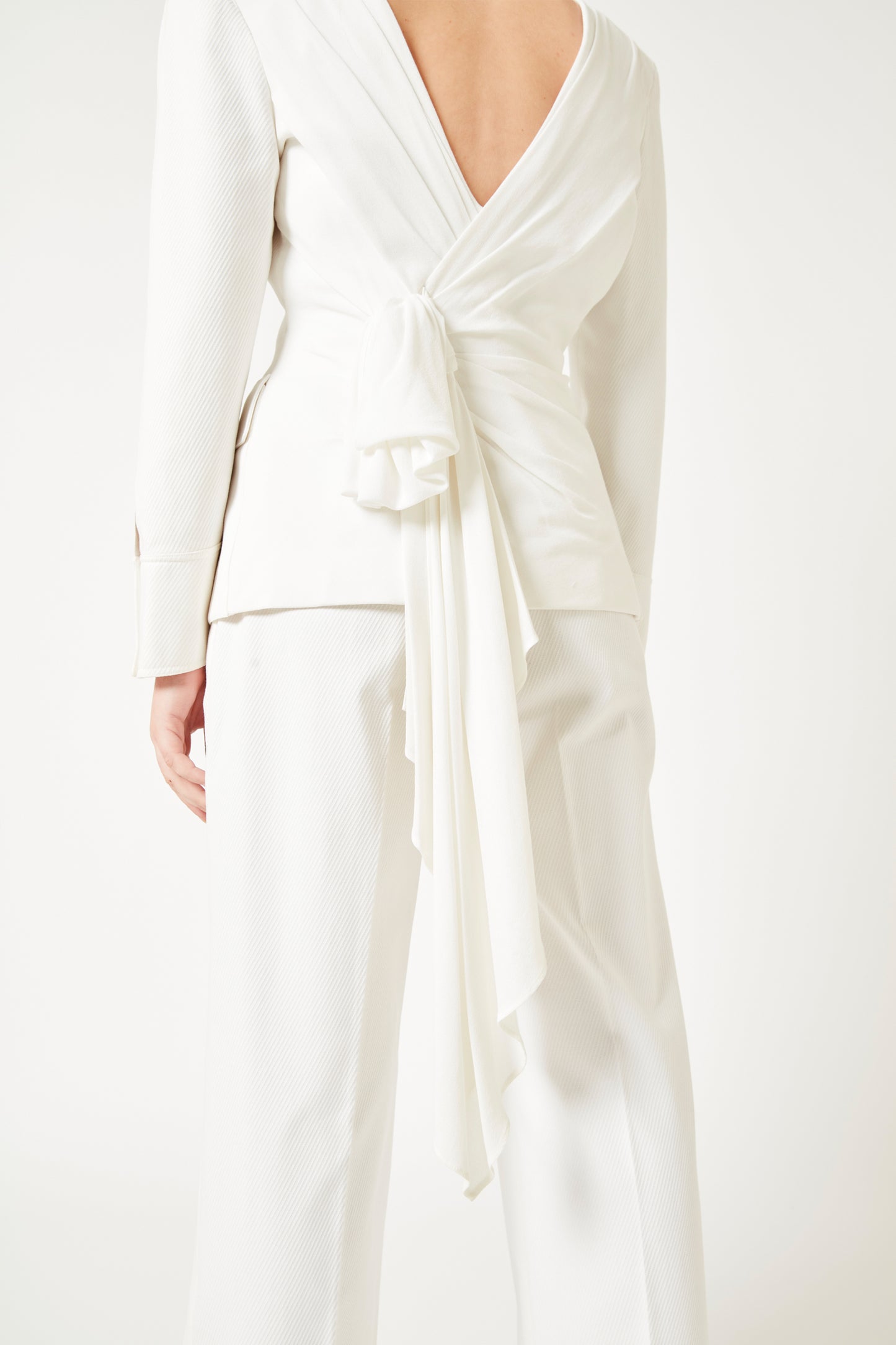 Thierry Mugler White Backless Pantsuit