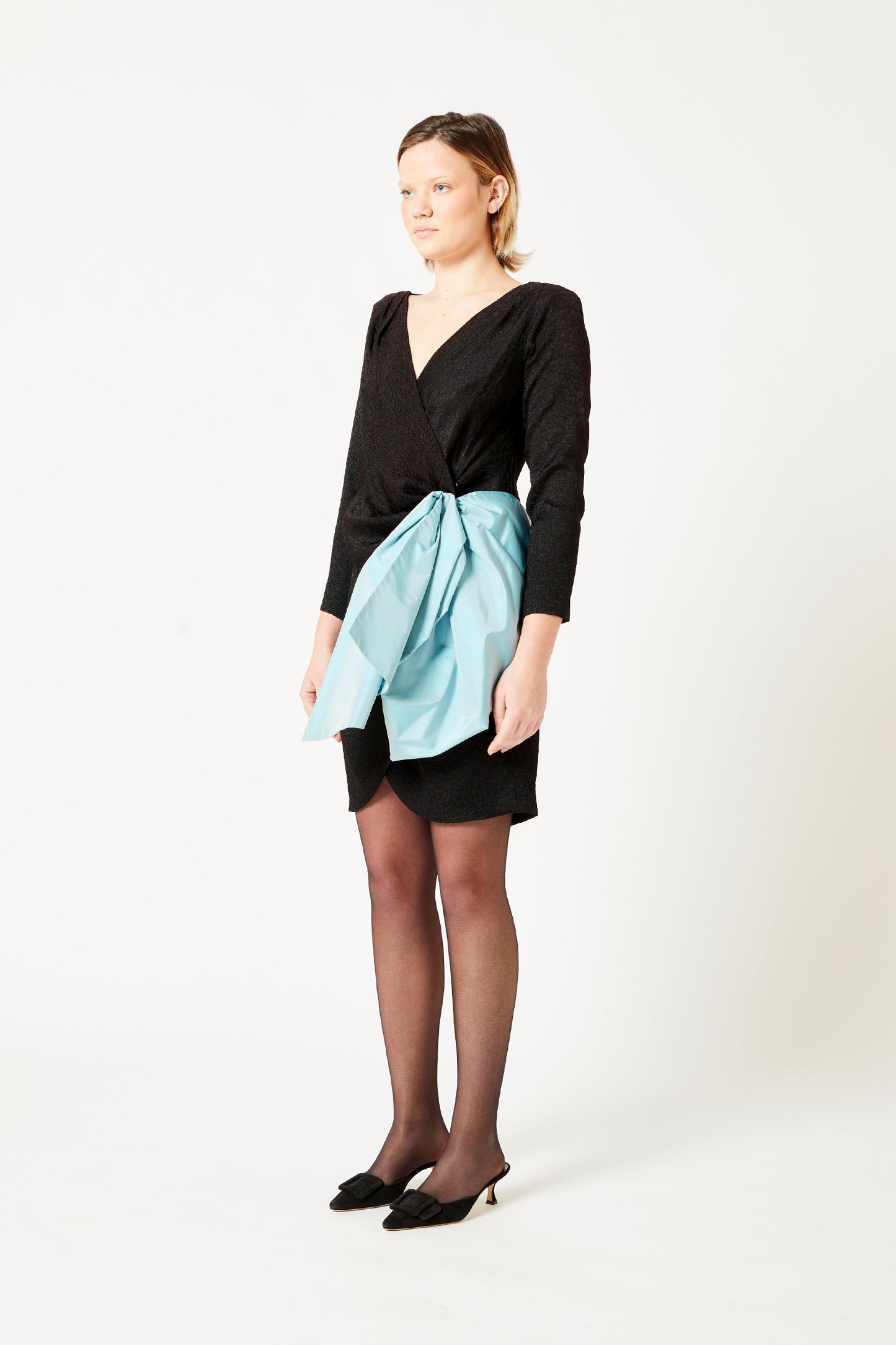 Saint Laurent Silk Dress with Bow
