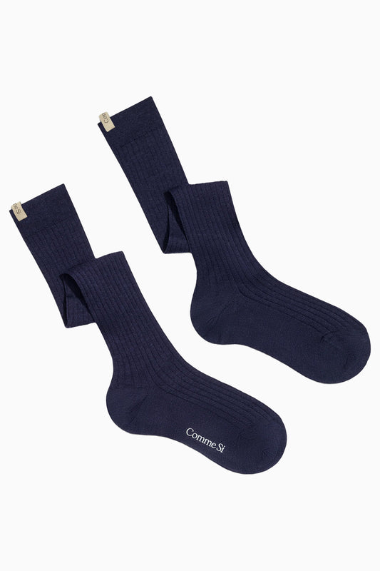 Knee High Sock - Navy