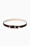 Hollyhock Croc Belt - Dark Chocolate Croco/Silver