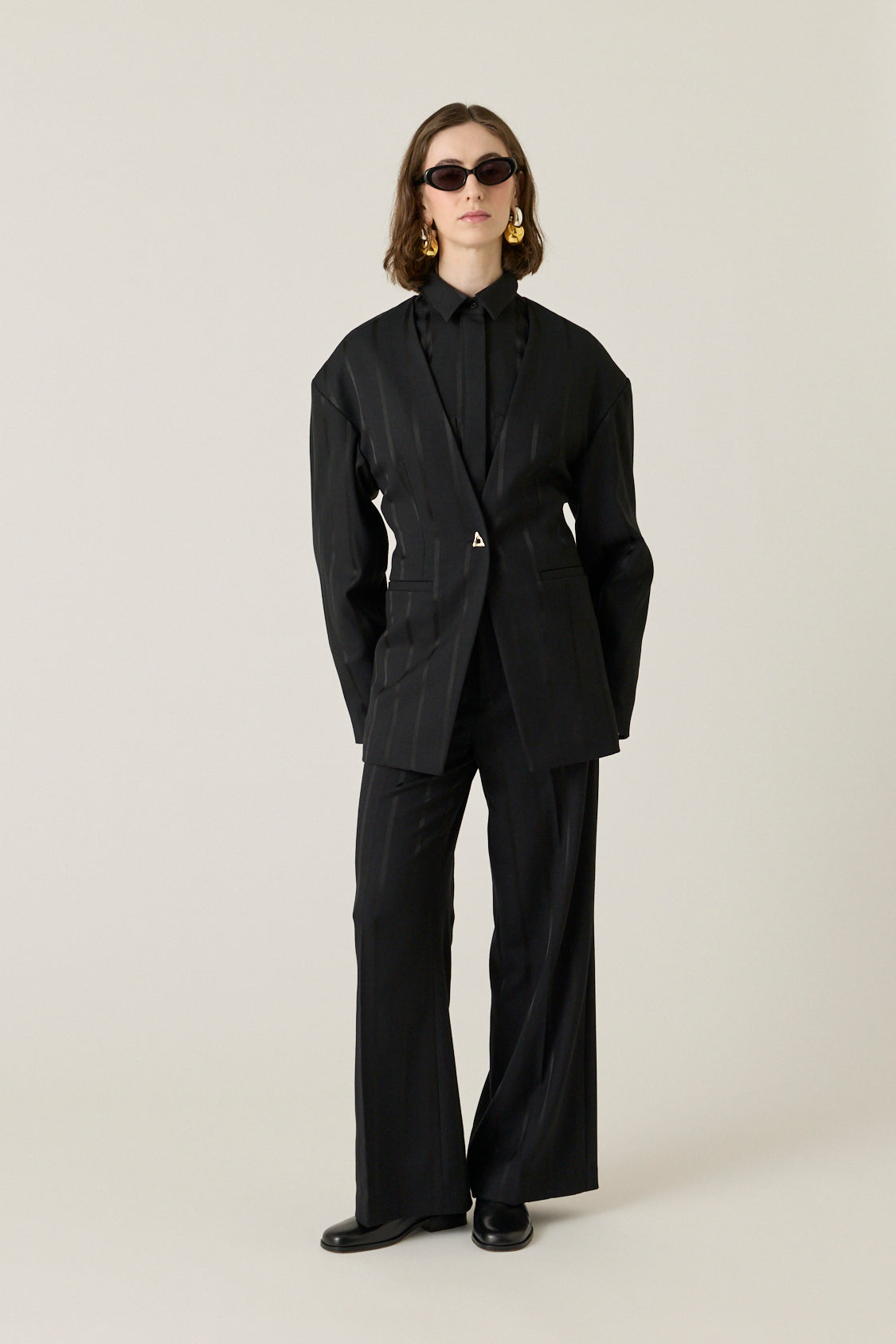 Somerset Collarless Waisted Blazer