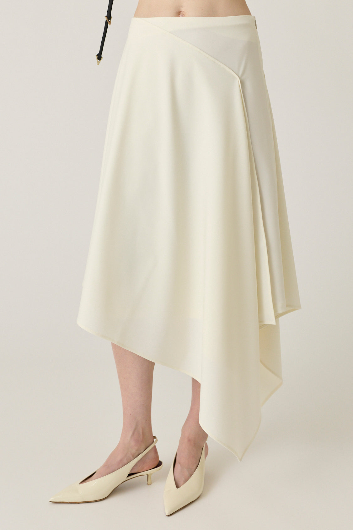 Mellow Asymmetrical Maxi Skirt - Buttercream