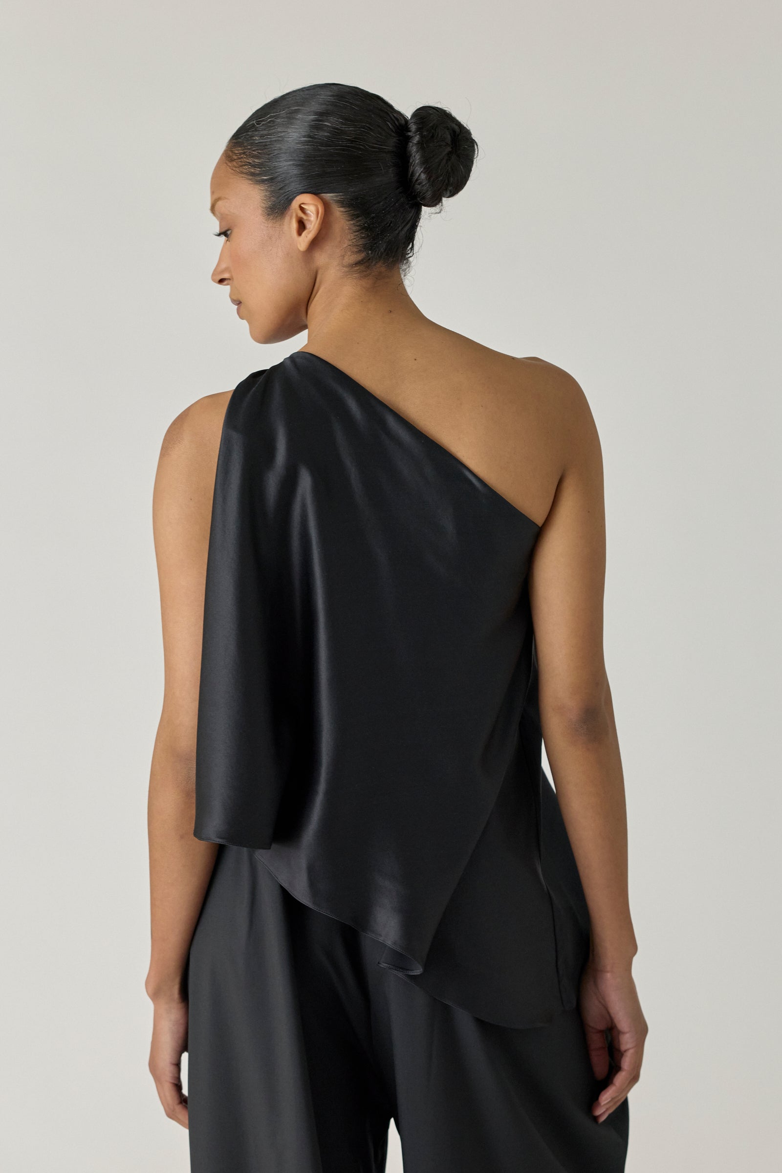 Asymmetrical Falling Bustier Top