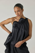 Asymmetrical Falling Bustier Top