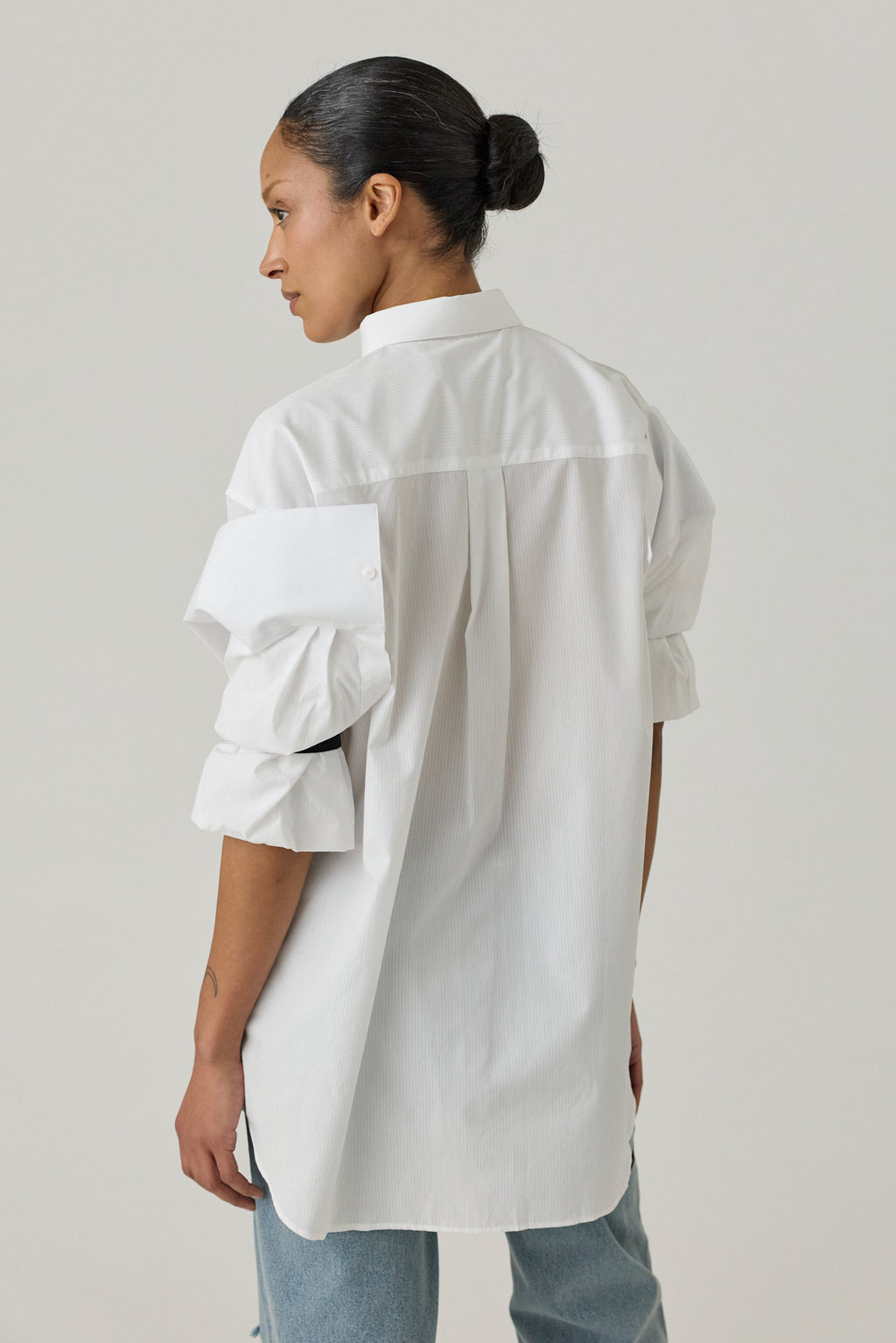 Elasticized Sleeve Shirt