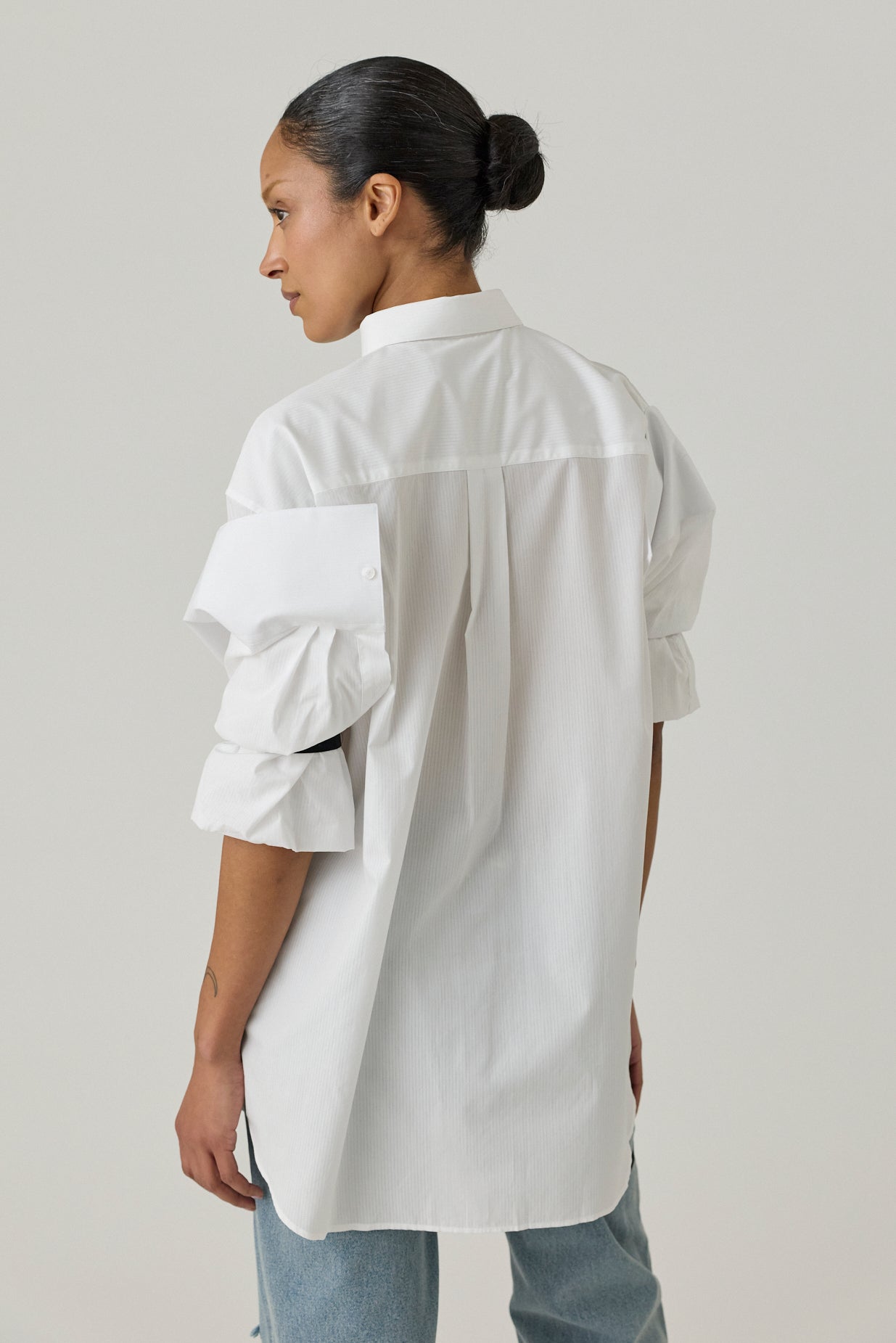 Elasticized Sleeve Shirt