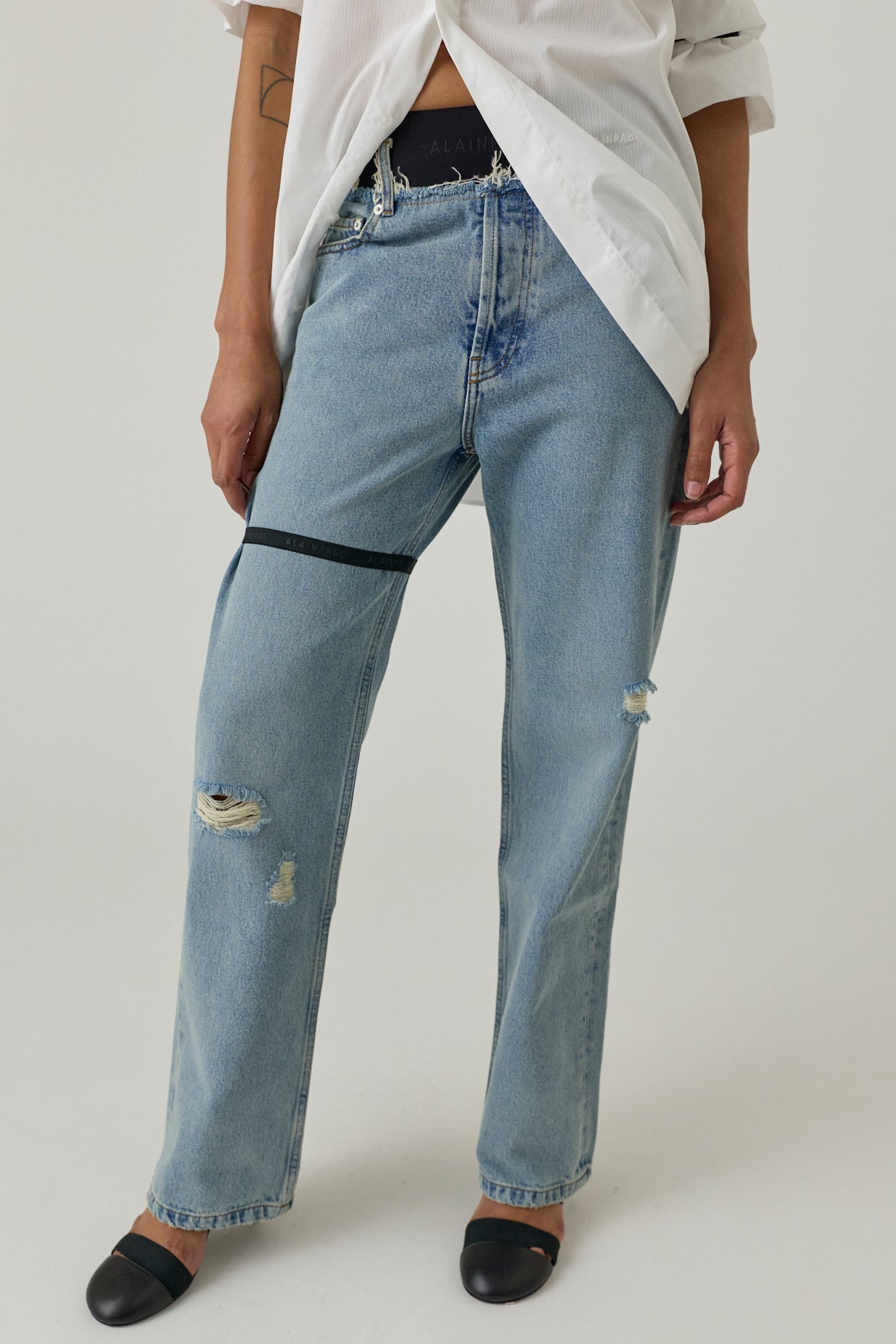 Elasticated Waist Regular Fit Jeans