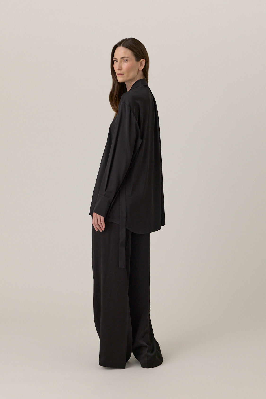 Satin Pleated Trouser