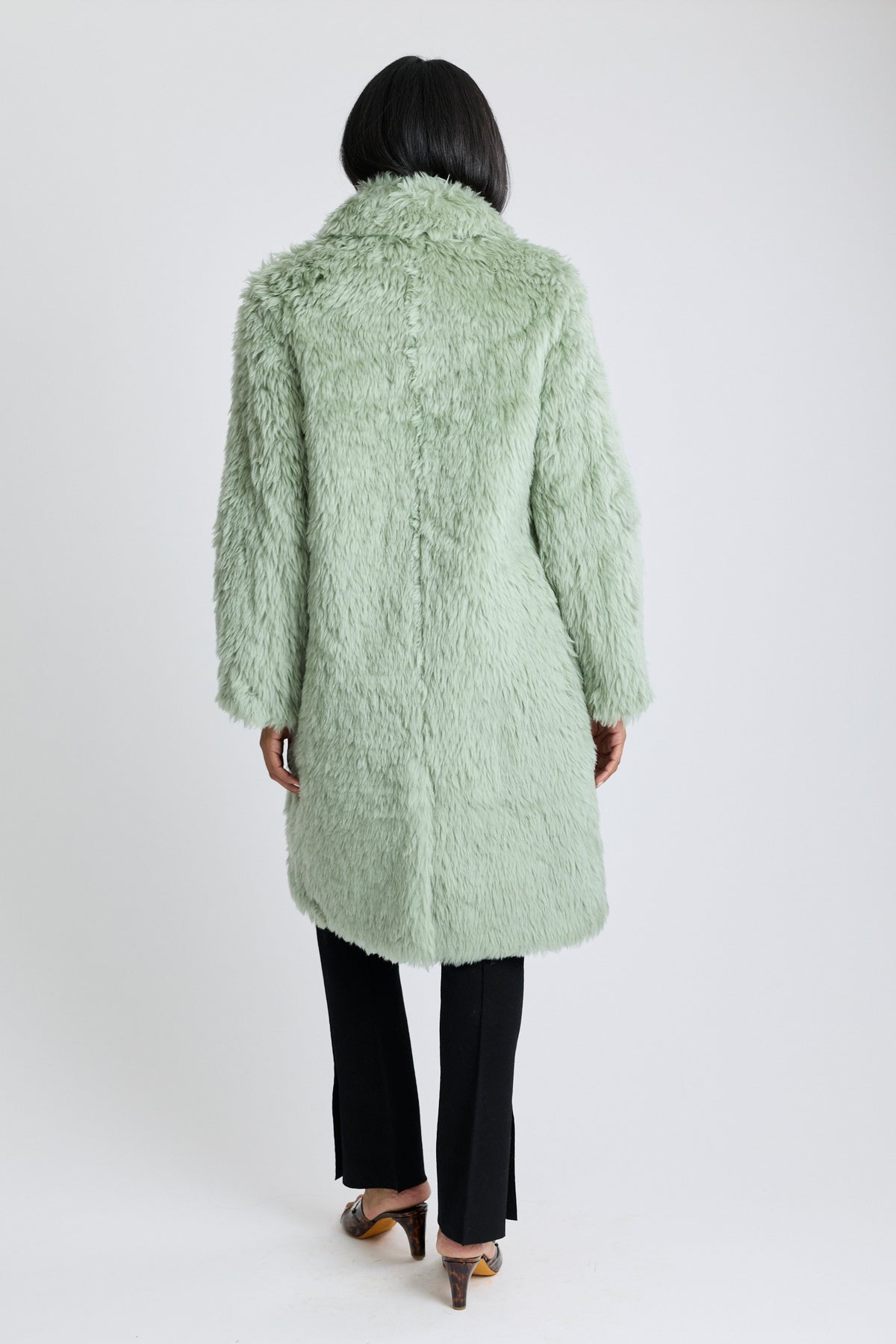 Fur Balmacaan Coat