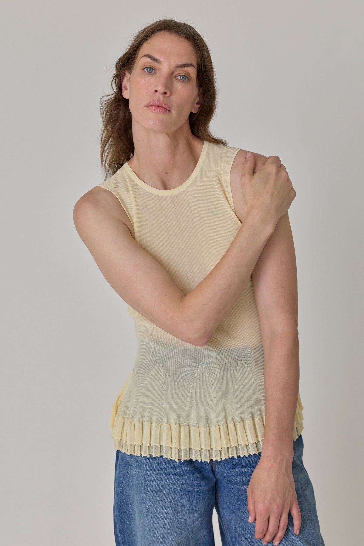 Bennett Knit Peplum Crew