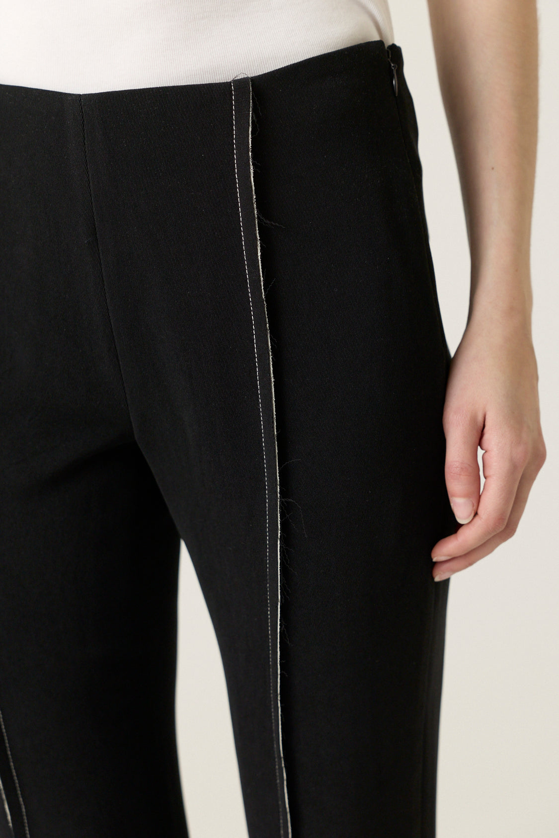 Cade Kick Flare Pant with Raw Edge Chiffon Detail