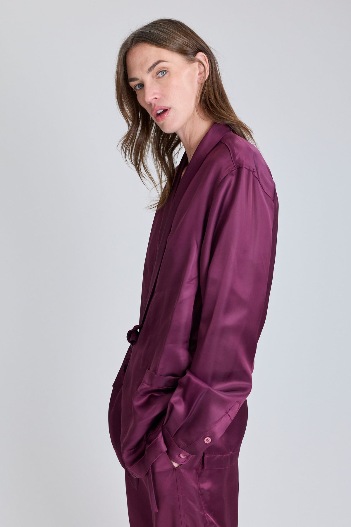 Fluid PJ Shirt - Aubergine