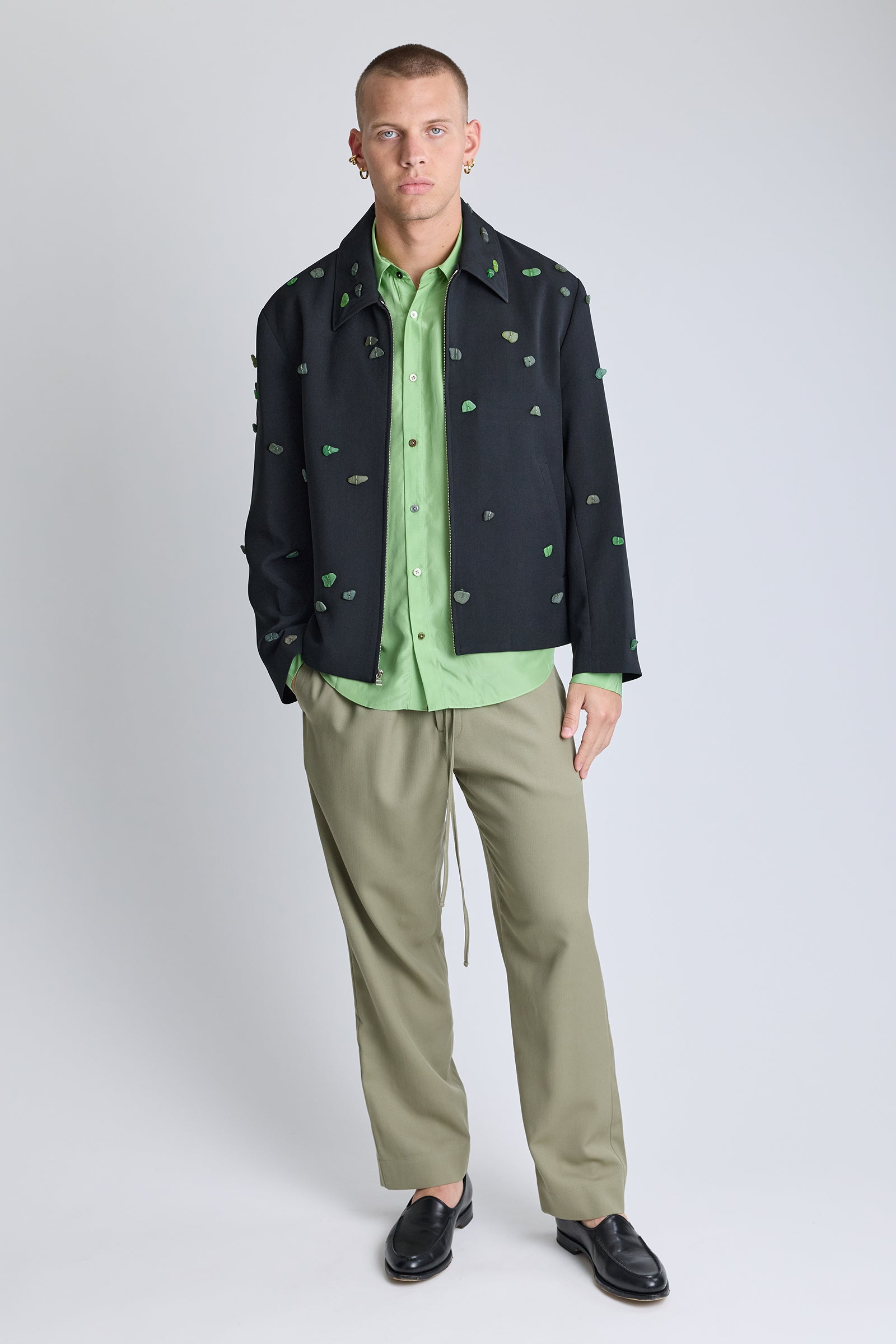 Sea Glass Finn Jacket - Black/Green