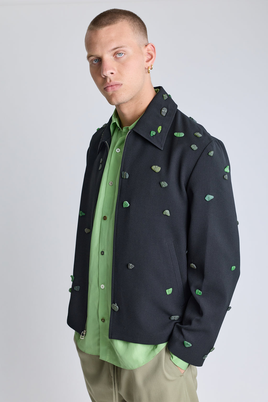 Sea Glass Finn Jacket - Black/Green