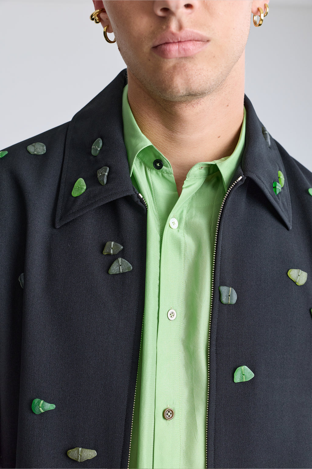 Sea Glass Finn Jacket - Black/Green
