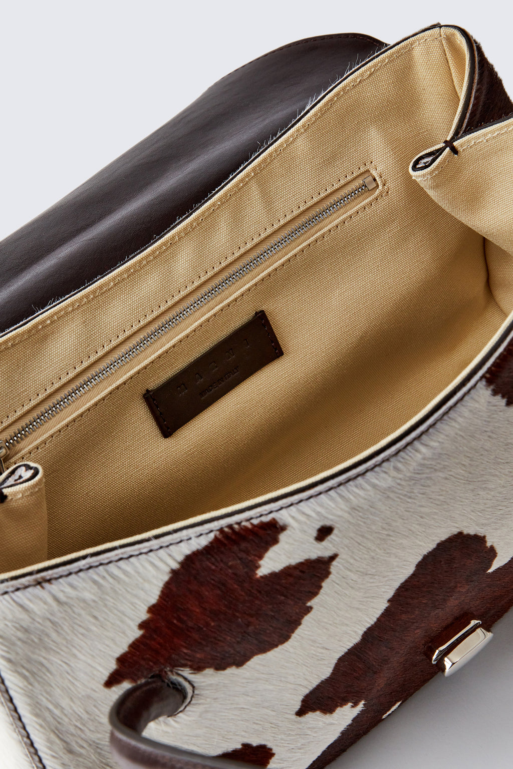 Cow-print Ponyhair Shoulder Bag