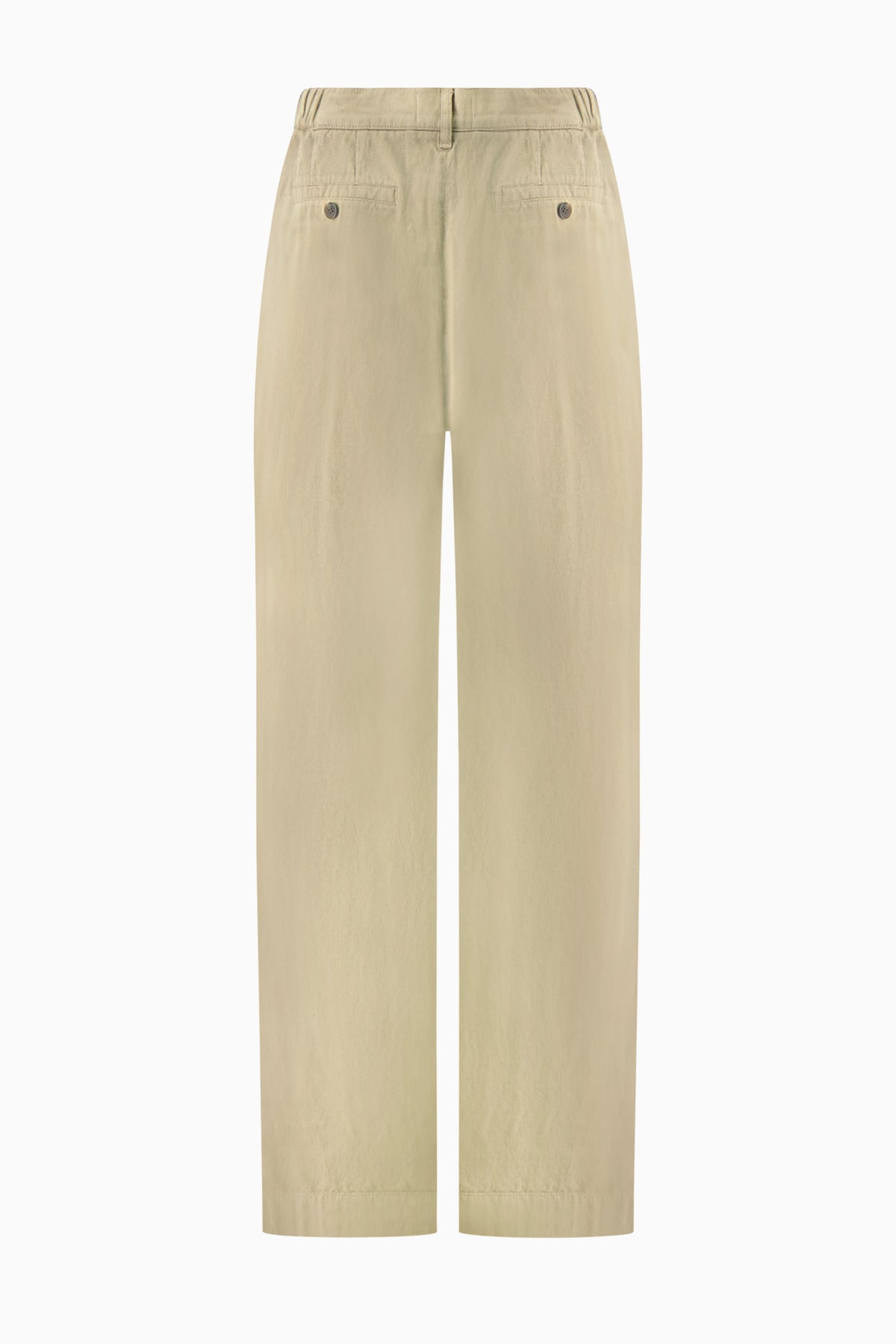Banding Detail Wide Cotton Pants