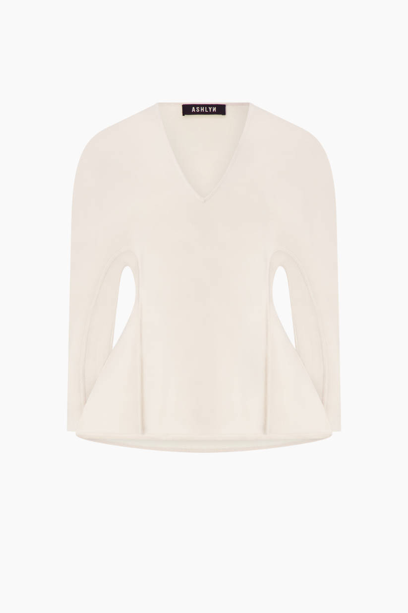 Henry Peplum Blouse - Ivory