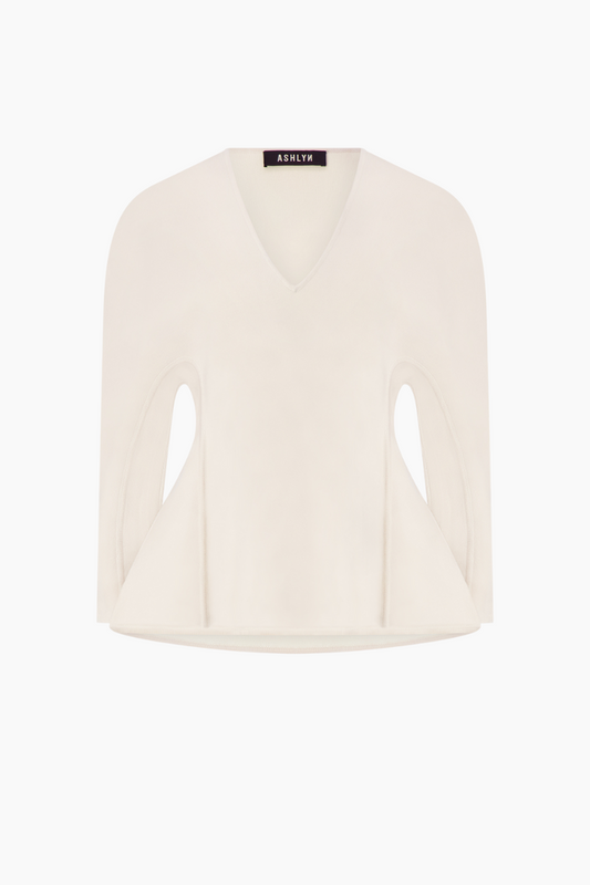 Henry Peplum Blouse - Ivory