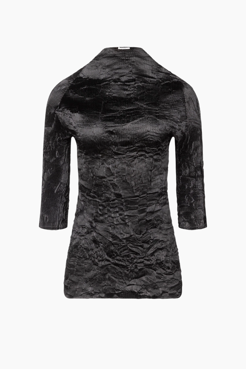 Dahlia Pleated Top - Black