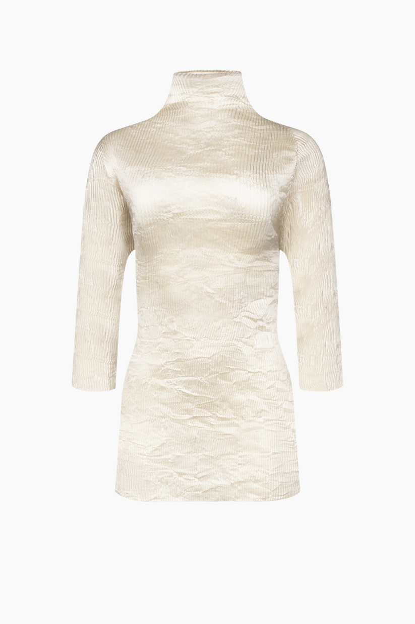 Dahlia Pleated Top - Cream