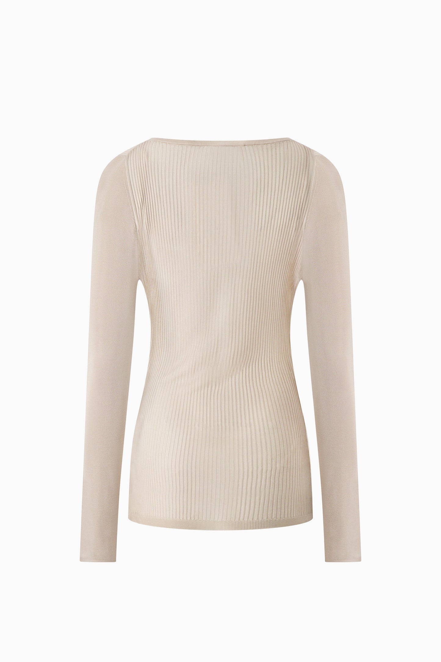 Brittany Gathered Long Sleeve Top - Pearl