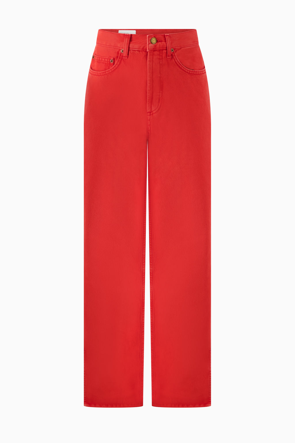Charlot Split Hem Jean - Faded Tomato Overdye