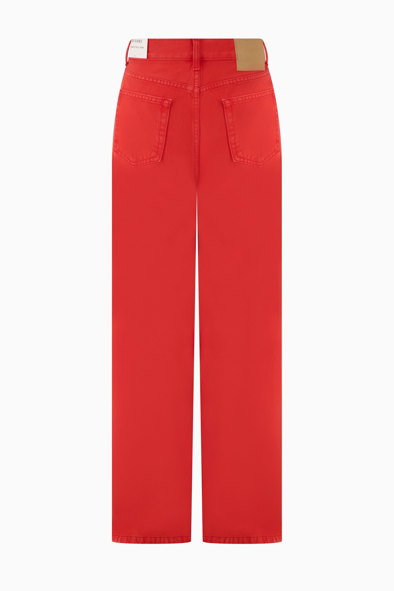 Charlot Split Hem Jean - Faded Tomato Overdye