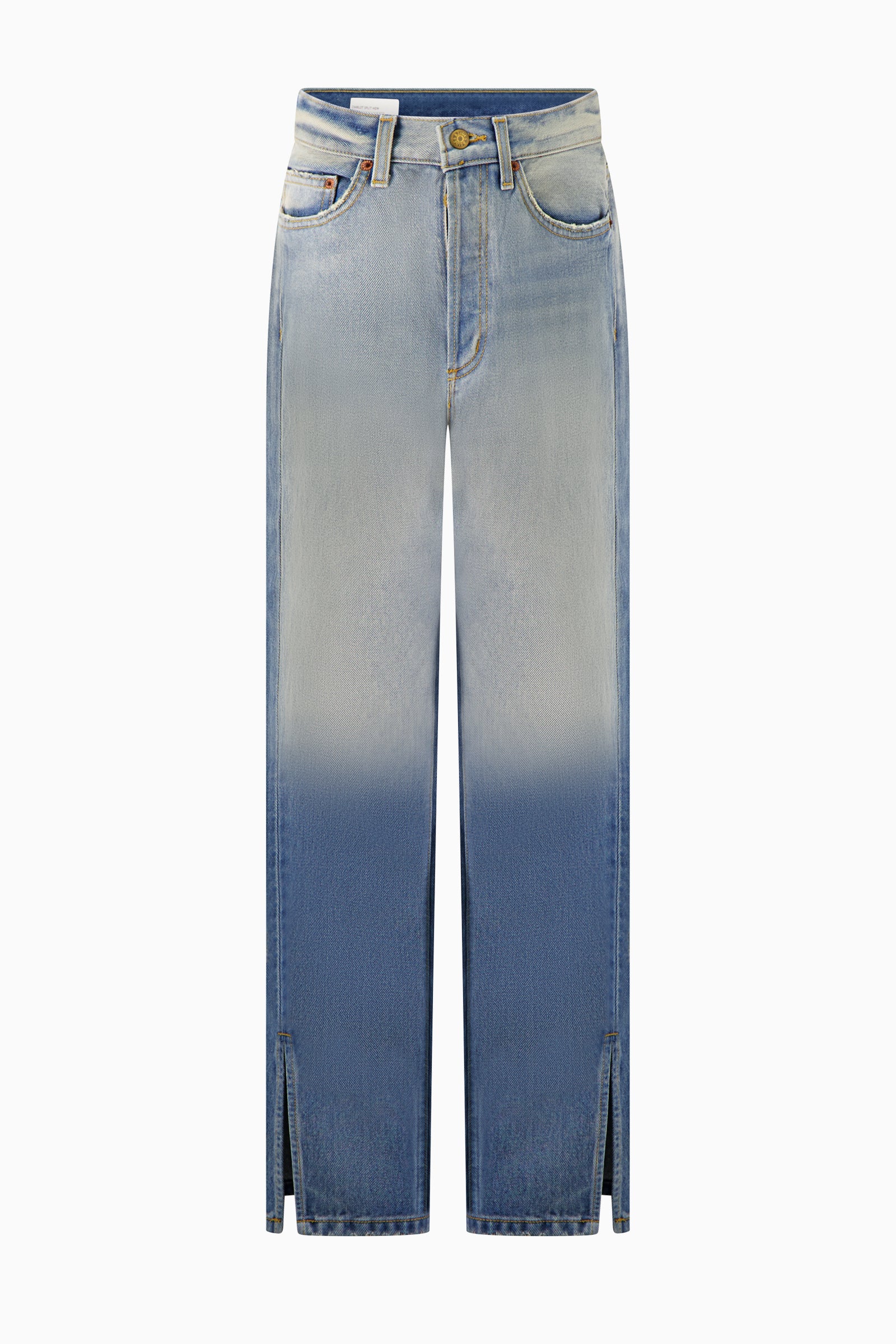 Charlot Split Hem Jean - Shell Vintage Wash