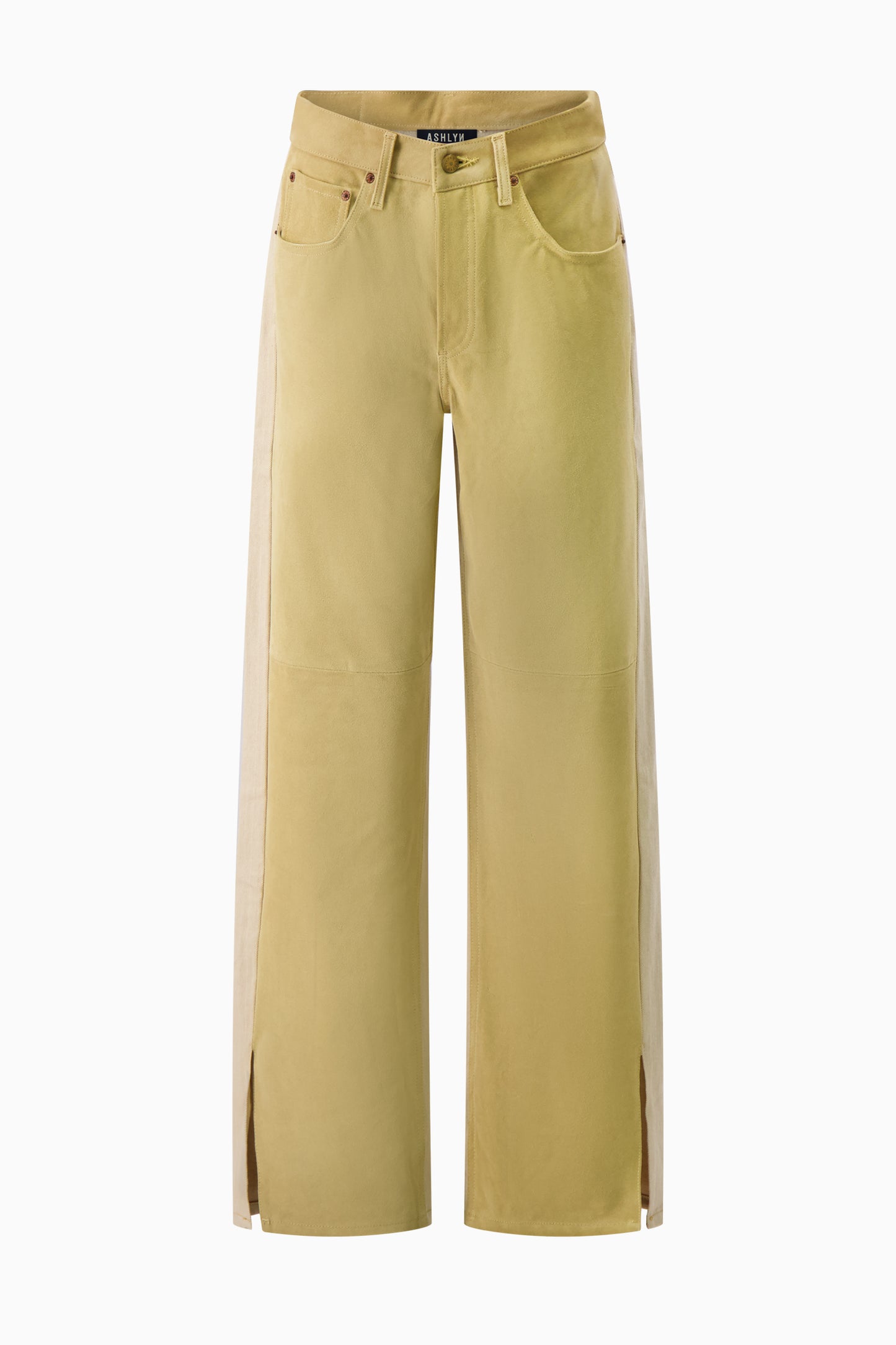 Charlot Split Hem Jean - Palomino Suede