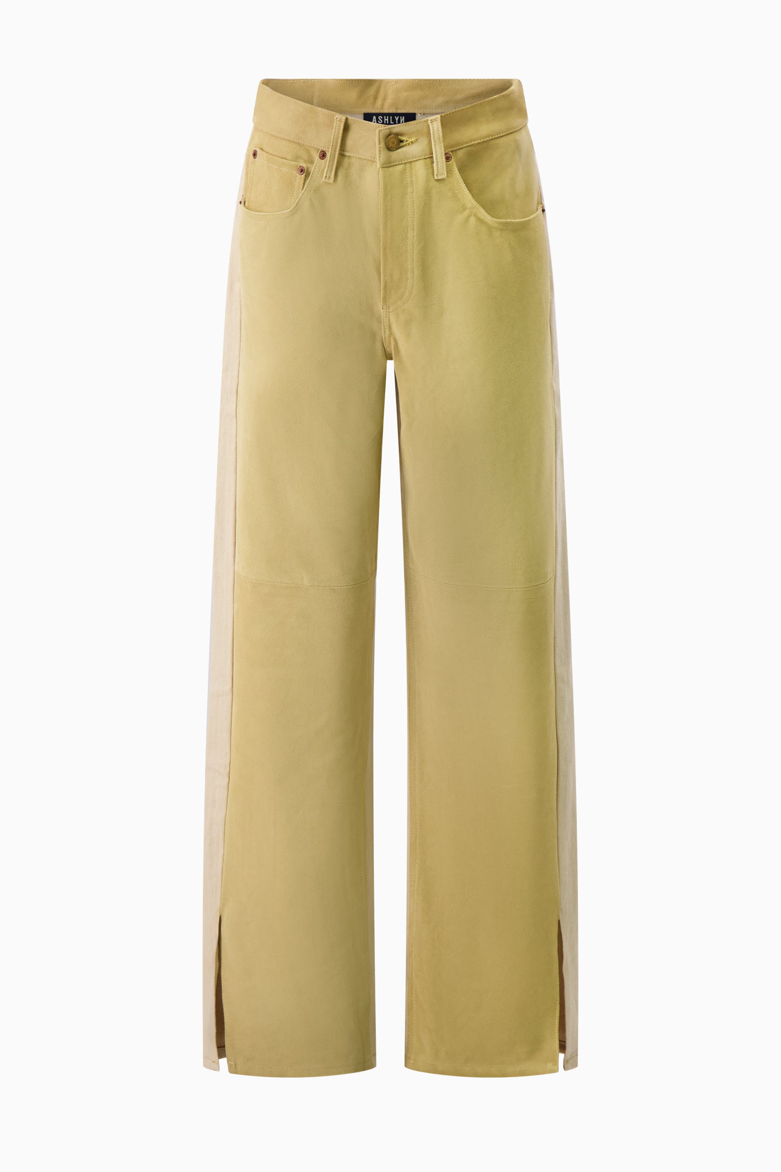 Charlot Split Hem Jean - Palomino Suede
