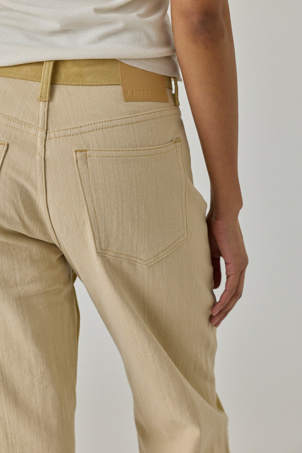 Charlot Split Hem Jean - Palomino Suede