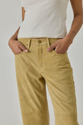 Charlot Split Hem Jean - Palomino Suede