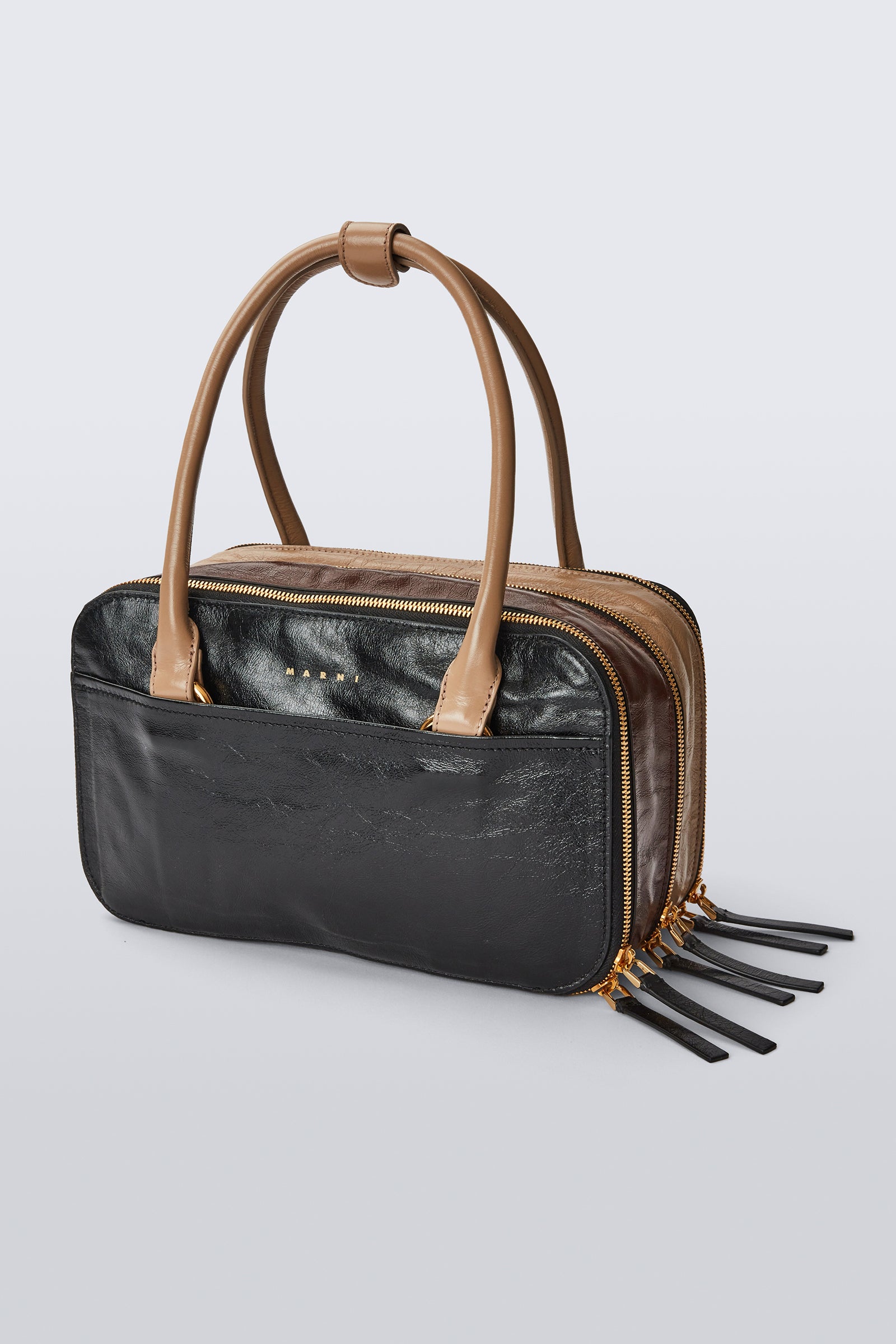 Boxyne Bag - Black/Brown/Taupe