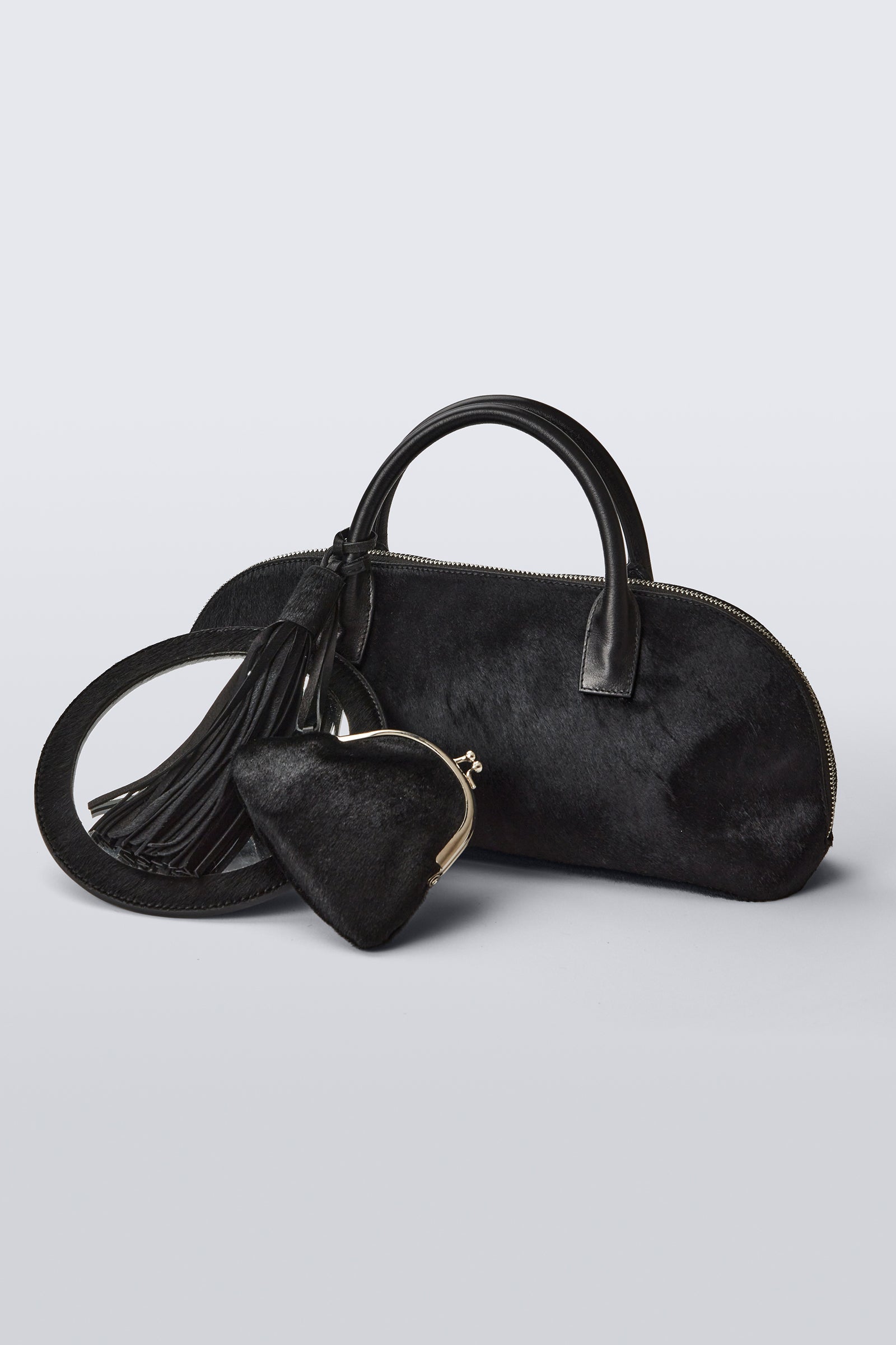 Eliza Black Cowhide Bag