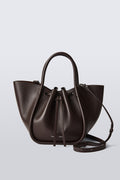 Small Ruched Tote - Espresso
