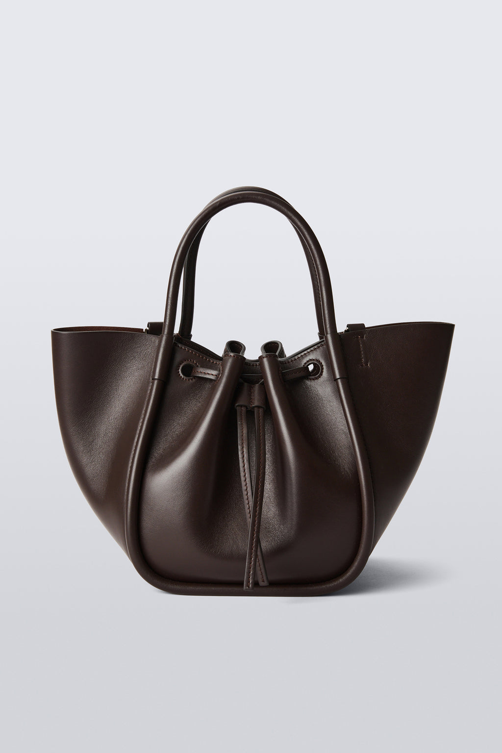 Small Ruched Tote - Espresso