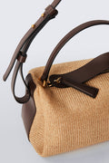 Scorpius Bag - Raffia & Dark Chocolate